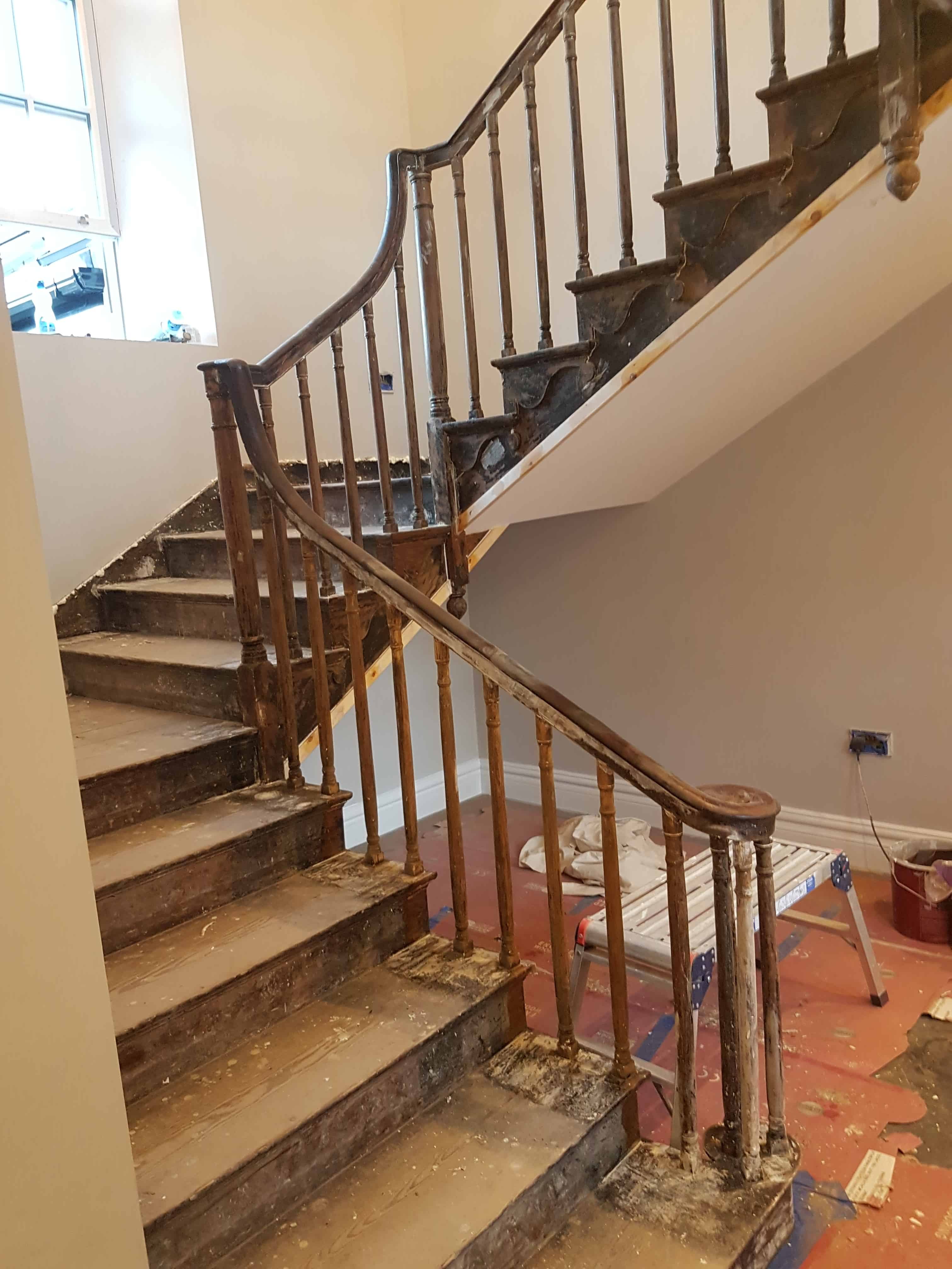 Stairs-<p>Before during and after of a stairs that we recently completed. </p>